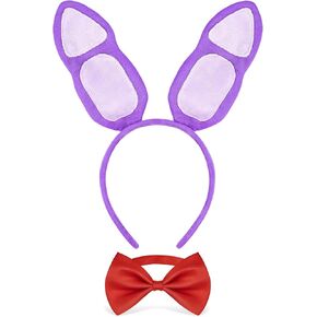 Bunny Costume Accessories,Easter Rabbit Ears Headband and Bow Tie for Adult Kids Halloween Dress Up in Saudi Arabia