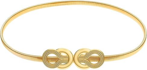 Elastic Thin Corset Belt, Gold Waist Belt for Women Elegant Gold Metal Skinny Belt for Dresses Trendy Ladies Elastic Corset Chain Belt in Saudi Arabia