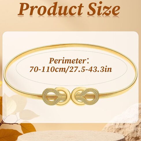 Elastic Thin Corset Belt, Gold Waist Belt for Women Elegant Gold Metal Skinny Belt for Dresses Trendy Ladies Elastic Corset Chain Belt in Saudi Arabia