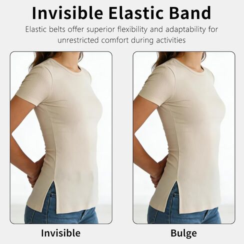 4PCS Crop Tuck Band Women Shirt Tuck Band Women Elastic Invisible Belt Stretch Belts, Adjustable No Show Belts in Saudi Arabia