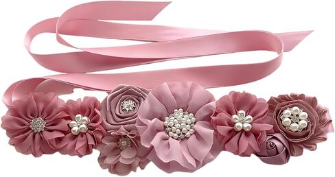 Wedding Bridal Floral Sash Belt Maternity Sash for Baby Shower in Saudi Arabia