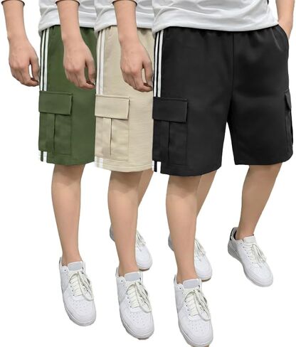 3 Pack Boys Cargo Shorts, Outdoor Quick Dry Hiking Shorts, Lightweight Athletic Short with Pockets in Saudi Arabia