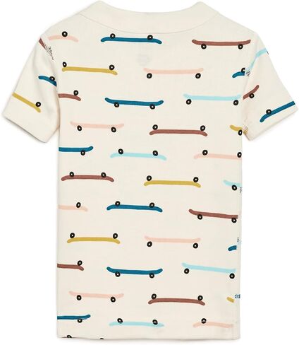 Hanna Andersson, Unisex Kids, HannaJams™ Print Short John Pajamas Set (Toddler/Little Kid/Big Kid), Longboards, 4 Years (Little Kid) in Saudi Arabia