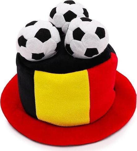Toyland® Football Fan Hat With 3D Footballs - World Cup & Celebrations - One Size Adults - 10 Countries To Choose in Kuwait