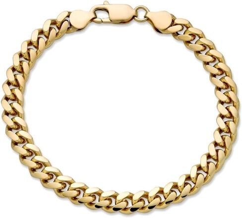 SHOP WGS 14K Solid Gold Miami Cuban Curb Bracelet for Women & Men - 14K Real Gold Cuban Curb Bracelet for Men & Women Jewelry Gifts (4.5MM, 8, Inches) in Saudi Arabia