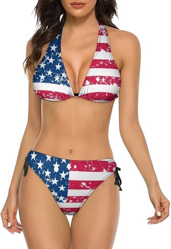 Women's Sexy Swimsuits 2 Piece Bikini Sets Halter String Triangle Bathing Suit Swimwear in Saudi Arabia