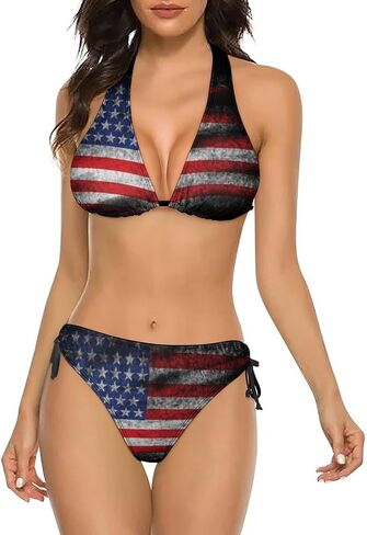 Women's Sexy Swimsuits 2 Piece Bikini Sets Halter String Triangle Bathing Suit Swimwear in Saudi Arabia