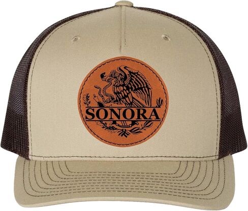 Sonora Mexico Eagle Leather Patch Hat Trucker Hat Baseball Cap in Saudi Arabia