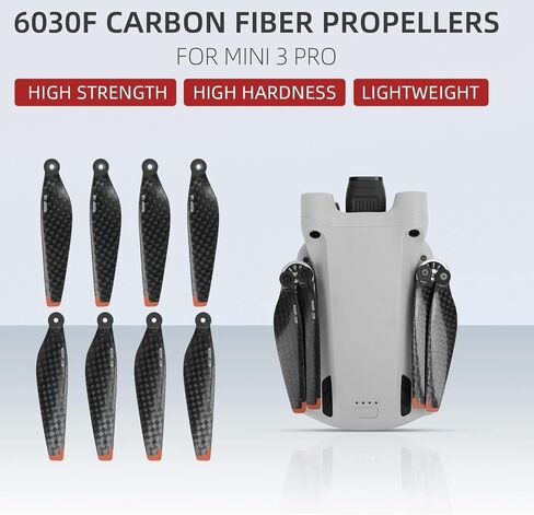 Propellers for DJI Mini 3 Pro 6030F Screw Carbon Fiber Airscrew Lightweight Low Noise Drone Blade Accessories Sunnylife Parts (6030F-CF1) in Saudi Arabia