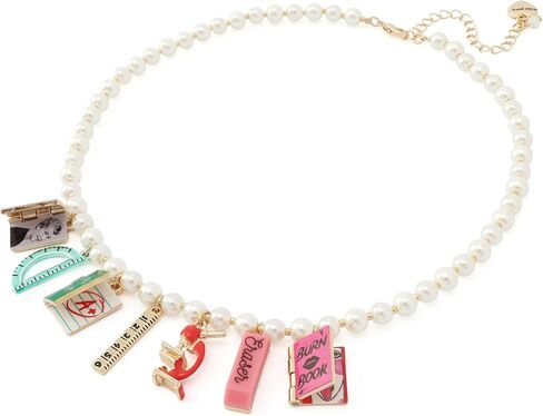 Betsey Johnson Jewelry Women's Best In Class School Supplies Charm Pearl Necklace in Kuwait
