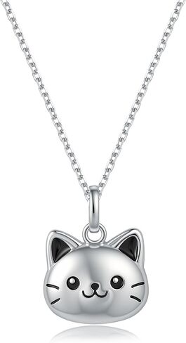 925 Sterling Silver Cat Necklace Small Cute Kitten Kitty Pendant Jewelry Gifts for Cat Lovers Women in Saudi Arabia
