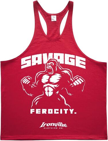 Ironville Savage Ferocity Gorilla Powerlifting Stringer Tank Top in Saudi Arabia