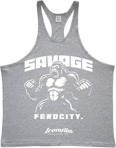 سترة علوية بدون أكمام من Ironville Savage Ferocity Gorilla Powerlifting Stringer in Kuwait