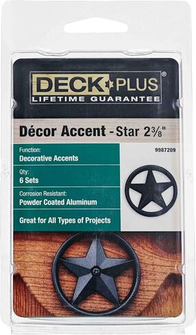 Deck Plus 2-3/8" Star Decor Accents - 6 sets in Saudi Arabia