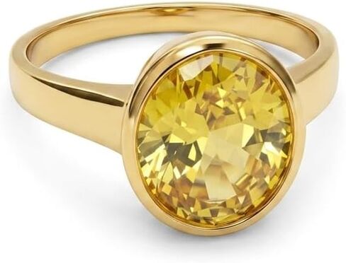 Certified Natural Yellow Sapphire/Pukhraj Panchadhatu Rashi Ratan Astrological Purpose Ring For Men & Women in Kuwait
