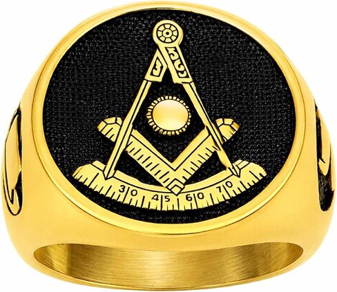 MasonicMan Men's Past Master Masonic Ring in Stainless Steel with Gift Pouch in Saudi Arabia