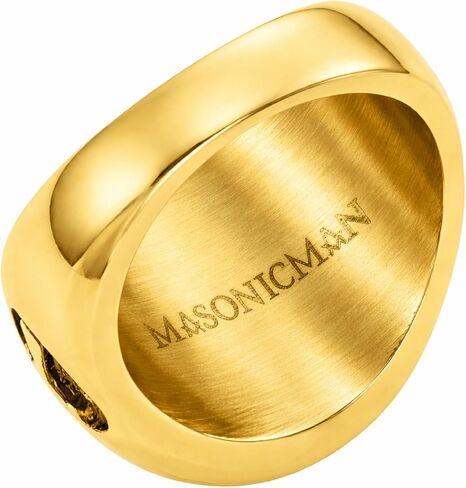 MasonicMan Men's Past Master Masonic Ring in Stainless Steel with Gift Pouch in Saudi Arabia