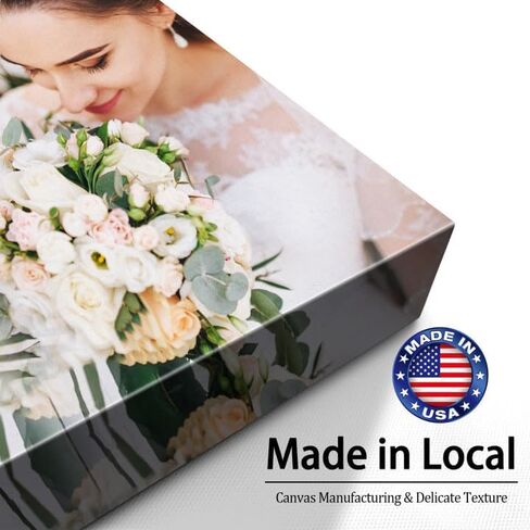 Personalized Photo to Canvas Print - Canvas Prints with Your Photos on Custom Canvas Prints for Wall Art for Bedroom, Living Room, Wedding Family Baby Pet Picture Framed Wall Decor 8L"x6W" in Saudi Arabia