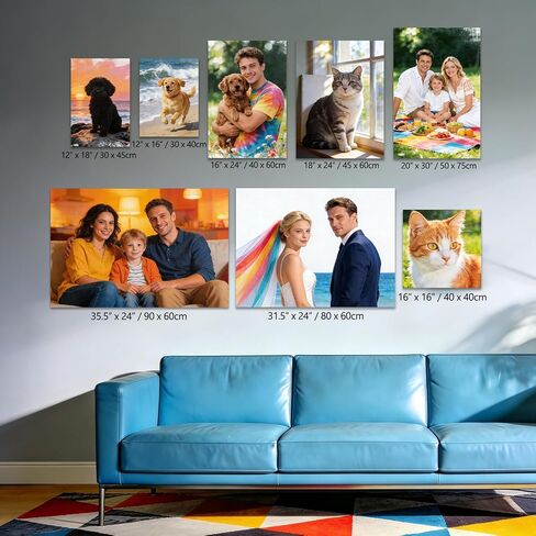 RMMNHLNC Custom Canvas Prints with Your Photos - Personalized Wall Art, Custom Poster, Picture Frames, Canvas Prints for Weddings, Family, Birthdays Gifts for Home Decor, 24" x 36" (60x90 cm), Portrait in Saudi Arabia