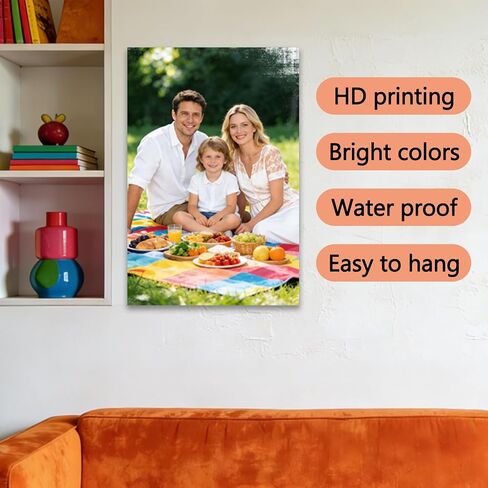 RMMNHLNC Custom Canvas Prints with Your Photos - Personalized Wall Art, Custom Poster, Picture Frames, Canvas Prints for Weddings, Family, Birthdays Gifts for Home Decor, 24" x 36" (60x90 cm), Portrait in Saudi Arabia