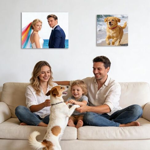 RMMNHLNC Custom Canvas Prints with Your Photos - Personalized Wall Art, Custom Poster, Picture Frames, Canvas Prints for Weddings, Family, Birthdays Gifts for Home Decor, 24" x 36" (60x90 cm), Portrait in Saudi Arabia