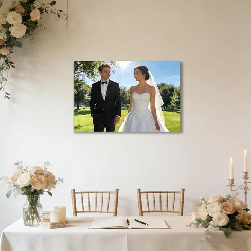 RMMNHLNC Custom Canvas Prints with Your Photos - Personalized Wall Art, Custom Poster, Picture Frames, Canvas Prints for Weddings, Family, Birthdays Gifts for Home Decor, 24" x 36" (60x90 cm), Portrait in Saudi Arabia