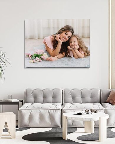 Custom Canvas Prints Personalized with Your Photos - Customized Wall Art 12x8 Inches, Canvas Prints with Your Photos for Bedroom, Living Room, Office Decor - Gift Idea for Family & Friends in Saudi Arabia