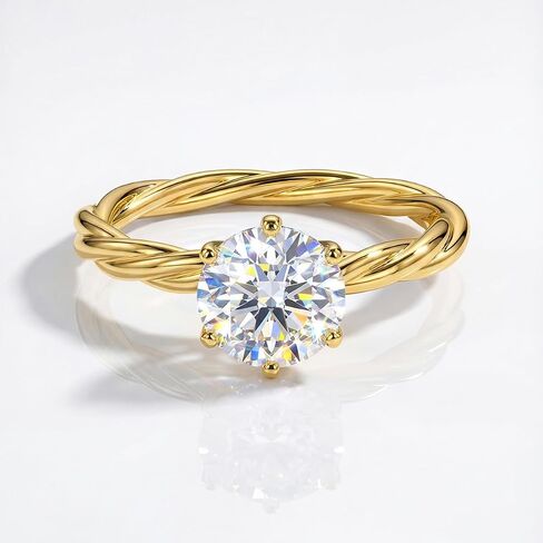 1 Pc 925 Silver Synthetic Moissanite Rings Silver 1ct Love Entwined Ring Engagement Holiday Gift Fine Jewellery Gifts（5） Early Fashion Trends in Kuwait