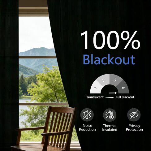 DriftAway Stripe Blackout Linen Curtain Valance Double Layer Farmhouse Country Rustic Hygge Stripe Yarn Dyed Woven Thermal Insulated Rod Pocket Valance W52 x L18 Black in Kuwait
