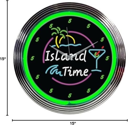 Island Time Neon Clock in Kuwait