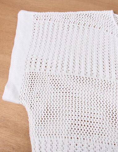 Plus Size Swimsuit Cover Up - Short Sleeve Crochet Hollow Out Swim Cover-ups Bathing Suit Beach Dress in Saudi Arabia