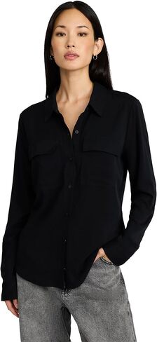 EXPRESS Women's Twill Double Flap Pocket Rolled Sleeve Utility Portofino Shirt in Saudi Arabia