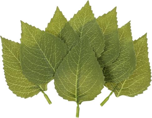 30 PCS Artificial Green Leaves for Decoration, 3.9 × 2.3 Inch Realistic Silk Fake Greenery Leaves for Crafts, Bulk Greenery Sunflower Leaves for Wedding Bouquets, Wreaths, Home Decor in Saudi Arabia