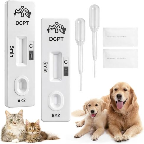 Dog & Cat Pregnancy Test Kit (2 Pack) – at-Home Pet Urine Screening Test for Dogs & Cats, Fast Visual Results, Non-Invasive & Easy to Use in Kuwait