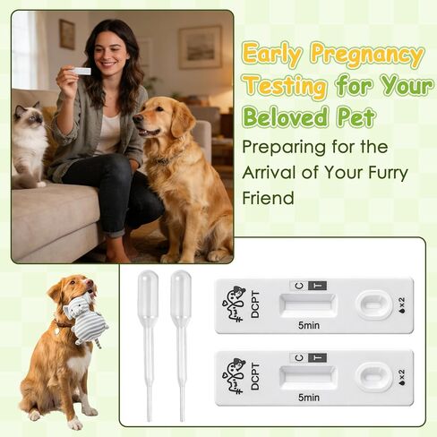 Dog & Cat Pregnancy Test Kit (2 Pack) – at-Home Pet Urine Screening Test for Dogs & Cats, Fast Visual Results, Non-Invasive & Easy to Use in Kuwait