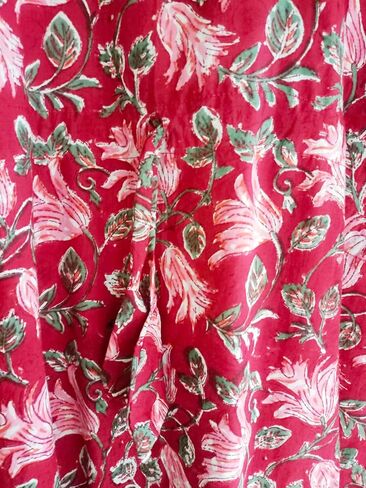 INDACORIFY Beautiful Floral Print Kaftan, 100% Cotton Floral Printed Dressmaking, Handmade Indian Long Kaftan Suit, Beautiful Women Beach Kaftan in Saudi Arabia