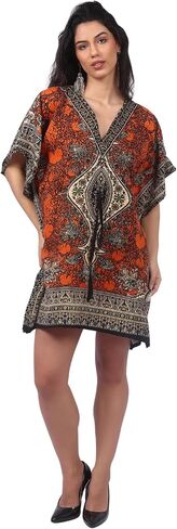 LAPSHA'S Bohemian Short Kaftan Kimono for Women | Soft Viscose Summer Dress | Swimwear Cover Up in Saudi Arabia