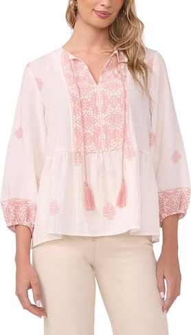 Vince Camuto Peasant Blouse with Neck Tie in Kuwait