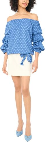 Vince Camuto Women's Bubble Sleeve Off the Shoulder Blouse in Kuwait