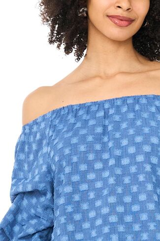 Vince Camuto Women's Bubble Sleeve Off the Shoulder Blouse in Kuwait