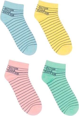 Out of Print Library Card Ankle Socks 4-pack in Saudi Arabia