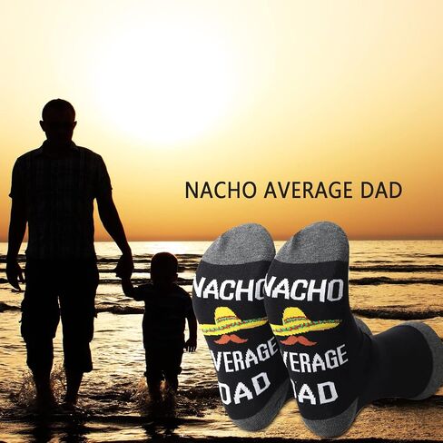 جوارب BDPWSS Daddy To Be Gift المضحكة الجديدة للأب للرجال من Nacho متوسط ​​Dad De Mayo Future Daddy Gift (جوارب Nacho Dad) in Kuwait
