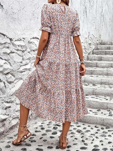 Spring Dresses for Women 2026 Short Sleeve Crew Neck Casual Dresses Empire Waist Maternity Dress in Kuwait