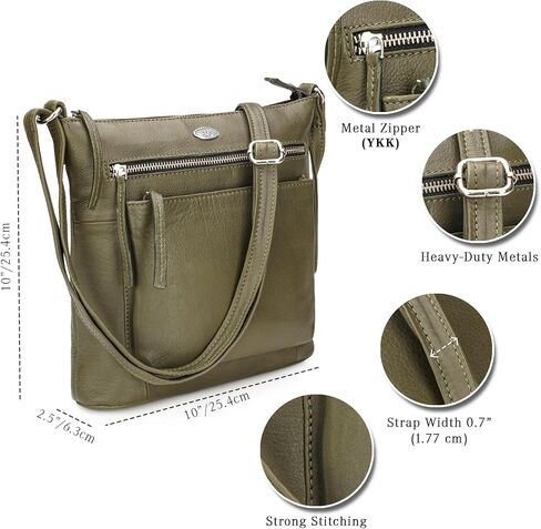 Genuine Leather Crossbody Bags for Women, Premium Handmade Leather Purses - Shoulder Handbags, Adjustable Strap in Kuwait