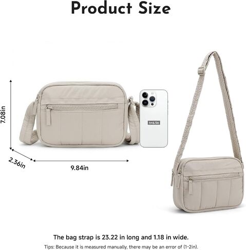 Lightweight Crossbody Bag for Women Puffer Wallet Multi-Pocket Shoulder Purse Handbag for Travel & Daily Use in Kuwait