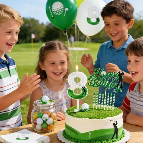 Golf Birthday Number Candles for Cake, Glitter Golf Birthday Cake Topper for Golf Themed Birthday Party Decoration, Candle for Golf Birthday Cake Decoration (Number 6) in Saudi Arabia