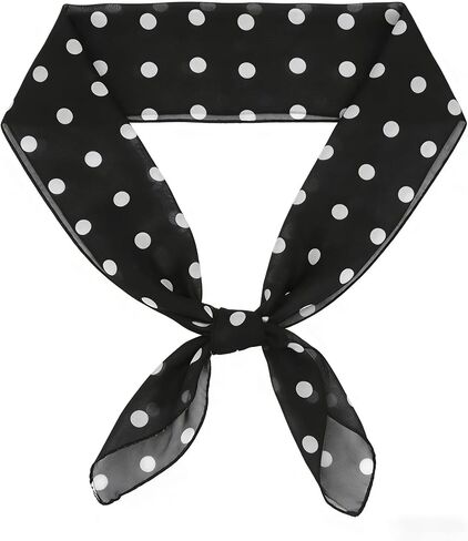 Women Polka Dots Divf 50s Retro Chiffon Divon Dear Dead Square Diper in Kuwait