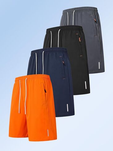 Men's Quick-Dry Athletic Shorts with Drawstring, Casual Sports & Everyday Wear, Machine Washable 1-Pack in Kuwait