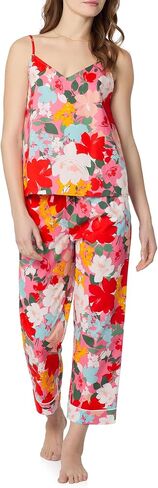 Bed Head PJs Womens Matching 100% Cotton Sleeveless Pajama Top & Cropped Pants Set - Soft & Lightweight Sleep & Lounge Sets in Saudi Arabia