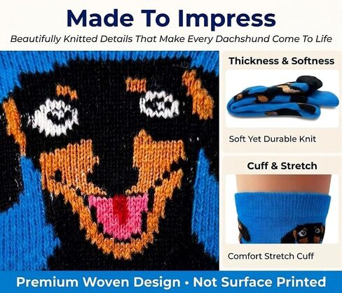 Dachshund Socks Cute Dog Lover Gifts for Women,Casual Animal Mid Calf Crew Socks One Size in Saudi Arabia